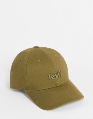 Levi's cap with logo in olive green