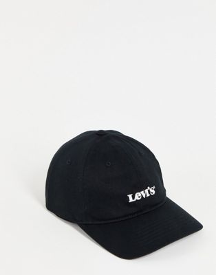 Levi's cap with modern vintage text logo in black