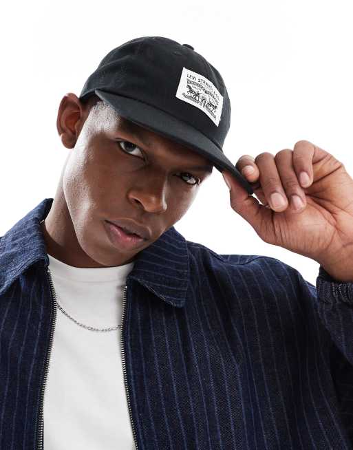 Levi's - Cappellino dad da baseball nero con logo heritage