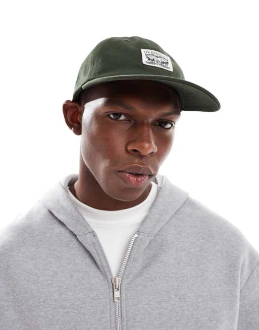 Levi's - Cappellino dad da baseball verde scuro con logo heritage