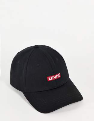 Levi's - Cappellino nero con riquadro con logo