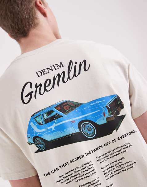 Levi's car graphic back print t-shirt in ecru