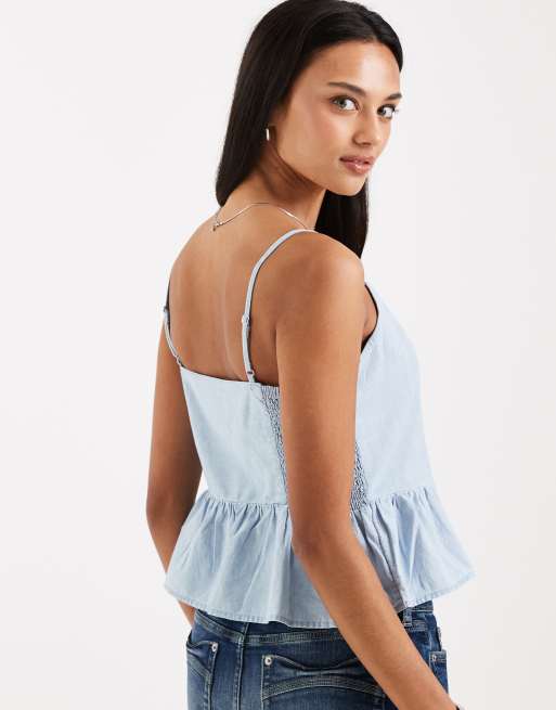 Levi's caraco fleuri boutonné bleu, 3 de 4