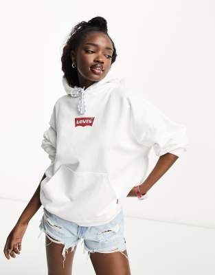 Levi's - Caravan - Kapuzenpullover in Weiß mit Logo