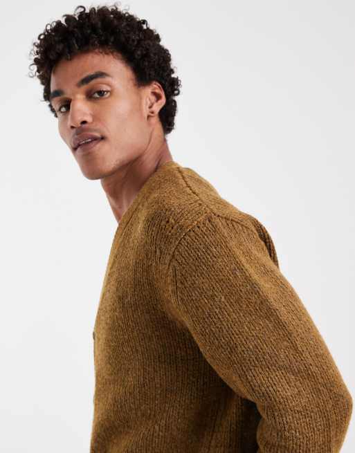 Levi's - cárdigan de punto abotonado marrón, 4 de 5
