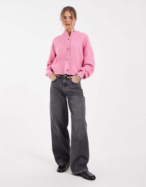 Levi's cardigan lavorato a maglia Charlotte rosa, 2 di 4