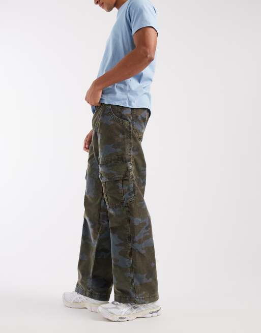 Levi's cargo extra baggy en camouflage bleu et vert, 3 de 5