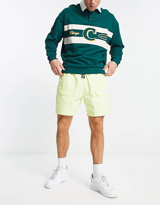 Levi's cargo shorts in yellow with pockets | ASOS