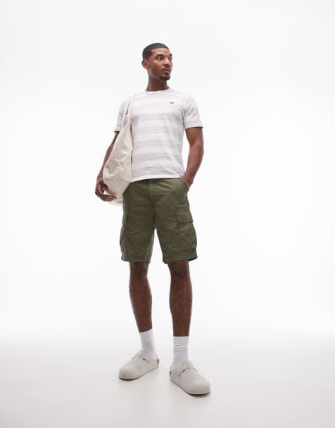 Levi's carrier cargo canvas shorts in dark green