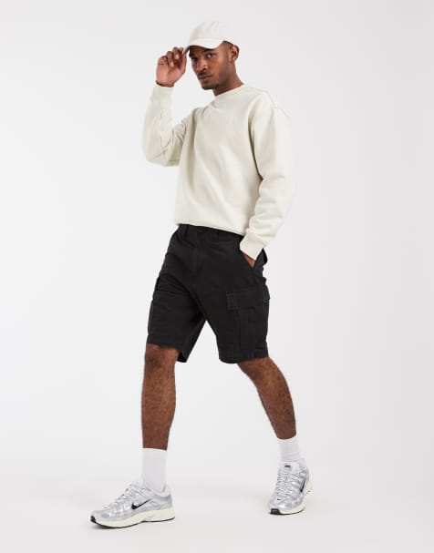 Levi's carrier cargo canvas shorts in black