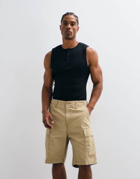 Levi's carrier cargo canvas shorts in tan