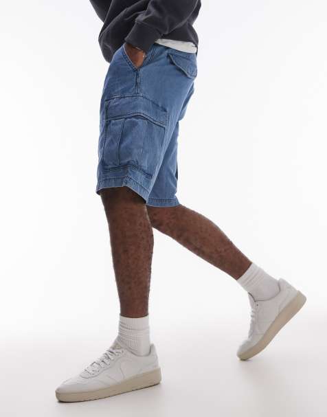 Levi's - Carrier - Lyseblå cargoshorts in denim - view 1