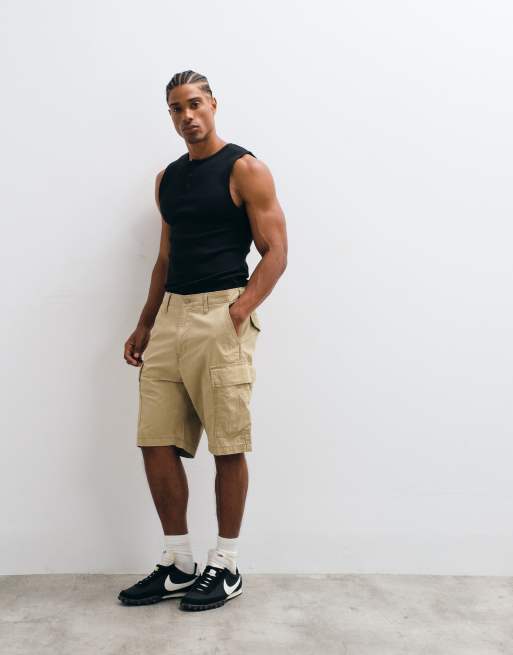 Levi's - Carrier - Pantaloncini cargo color cuoio in tela, 3 di 5