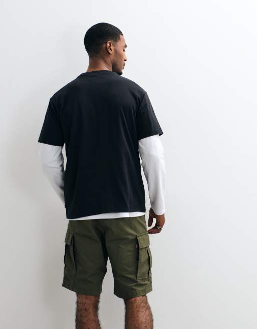 Levi's - Carrier - Pantaloncini cargo verde scuro in tela, 3 di 5