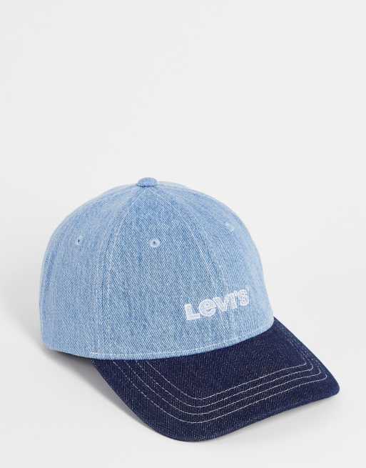 Levi's - Casquette vintage à logo en patchwork de denim - Bleu