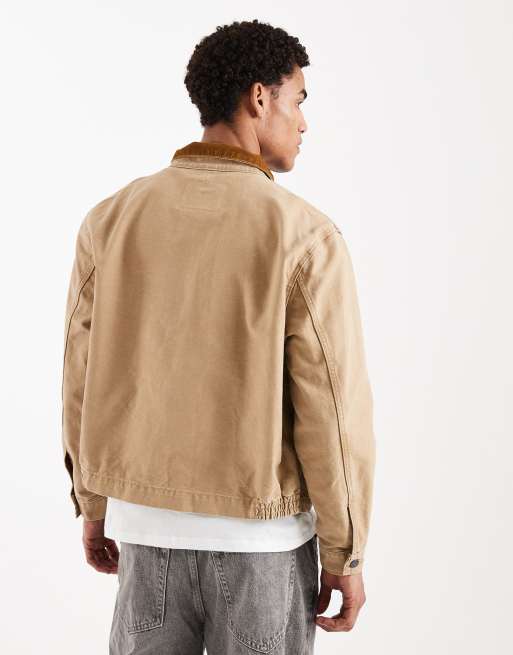 Levi's - Castro - Denim utility jack in lichtbruin, 3 van 5