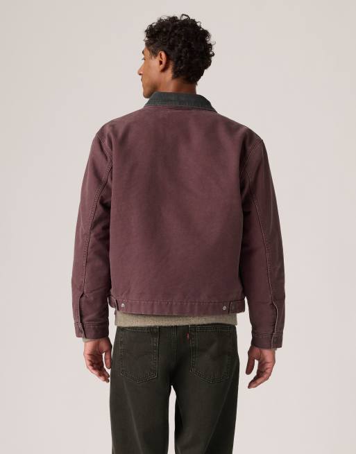 Levi's Castro full zip lined jacket in maroon, 2 of 4