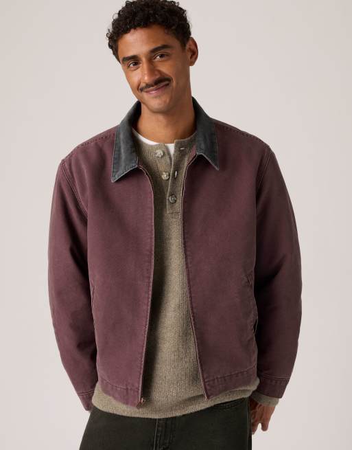 Levi's Castro full zip lined jacket in maroon, 4 of 4