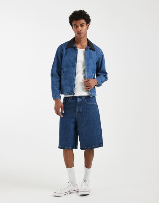 Levi's – Castro – Niebieska jeansowa kurtka w roboczym stylu w kratę, 2 z 5