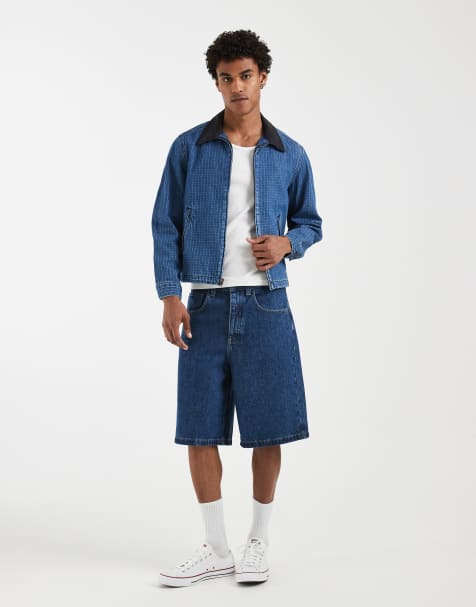 Levi's Castro worker denim jacket in blue check - view 1