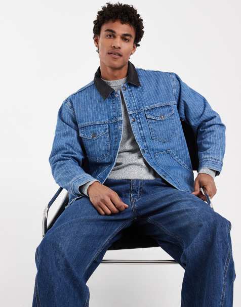 Levi's - cazadora vaquera trucker Munroe con cuello en contraste en azul - view 1