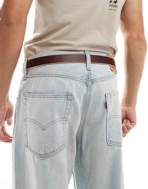 Ceinture Western Levi's En Cuir Marron Gold Rush - Taille 75 (38 Mm) - Neuf Avec étiquettes