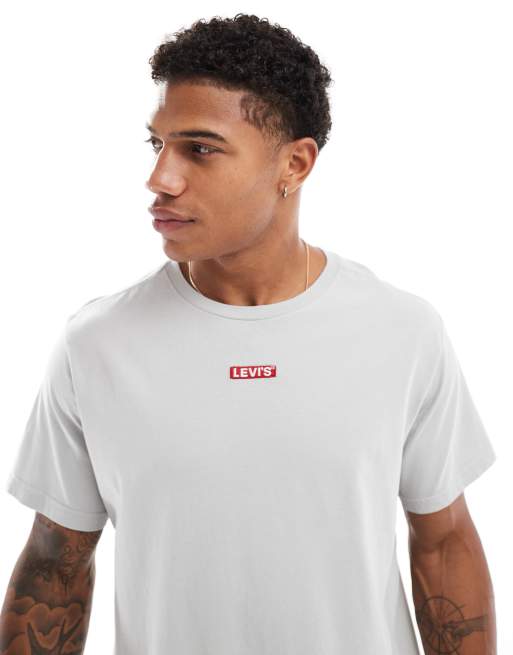 Levi s central baby tab logo relaxed fit t shirt in grey ASOS