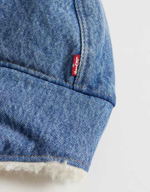 Levi's chapka douillette en denim bleu, 3 de 3
