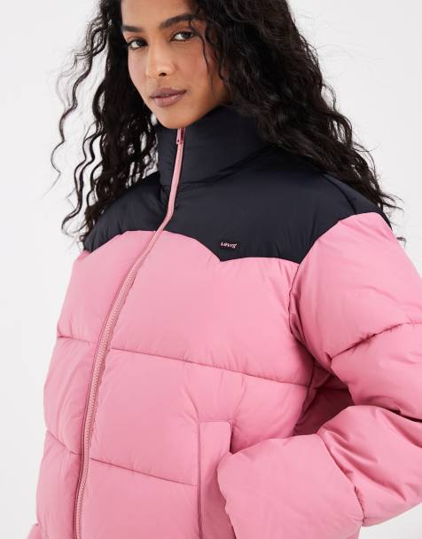 Levi's - chaqueta acolchada corta rosa - view 1