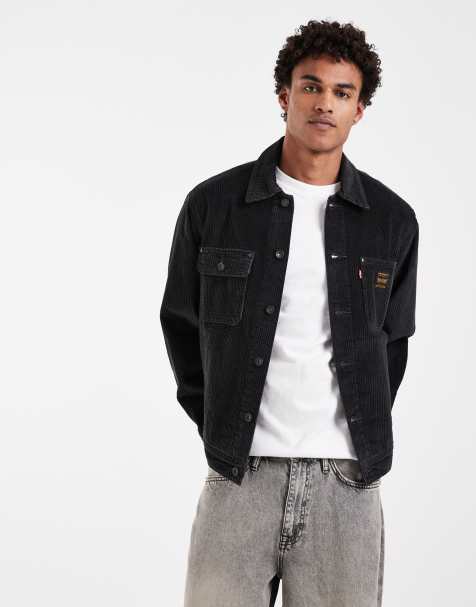Levi's - chaqueta trucker de pana Berkley Workwear con bolsillos en negro - view 1