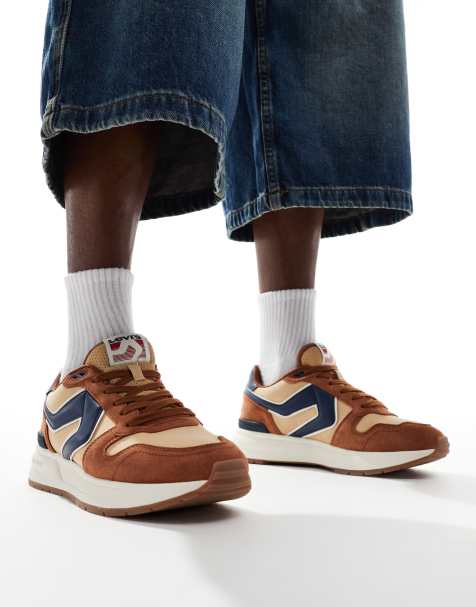 Levi's - Charge - Sneakers i denimblå og gyldenbrunt ruskind - view 1