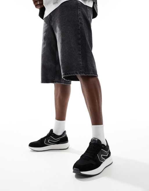 Levi s Charge suede denim trainers in black ASOS
