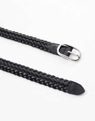Levi's Charlie Braided Belt With Silver Tone Buckle