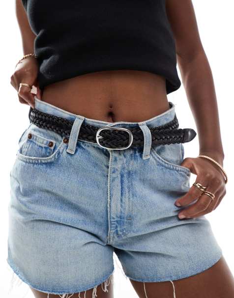 Levi's - Charlie - Ceinture tressée avec boucle argentée - Noir - view 1