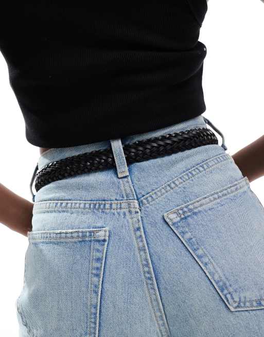 Levi's - Charlie - Sort flettet bælte med sølvfarvet spænde, 3 af 3