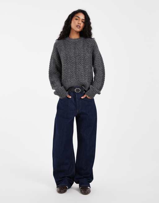 Levi's Charlotte Pointelle-Strickpullover in Grau, 2 von 4