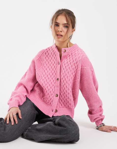 Levi's Charlotte stickad kofta i rosa - view 1