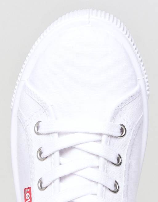 Levi's - Chaussures en toile avec étiquette rouge - Blanc, 3 de 4