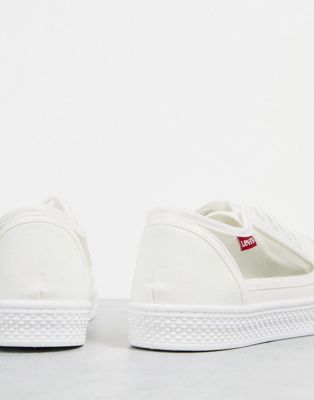 Marques de designers Levi's - Chaussures en toile transparente avec étiquette logo - Blanc