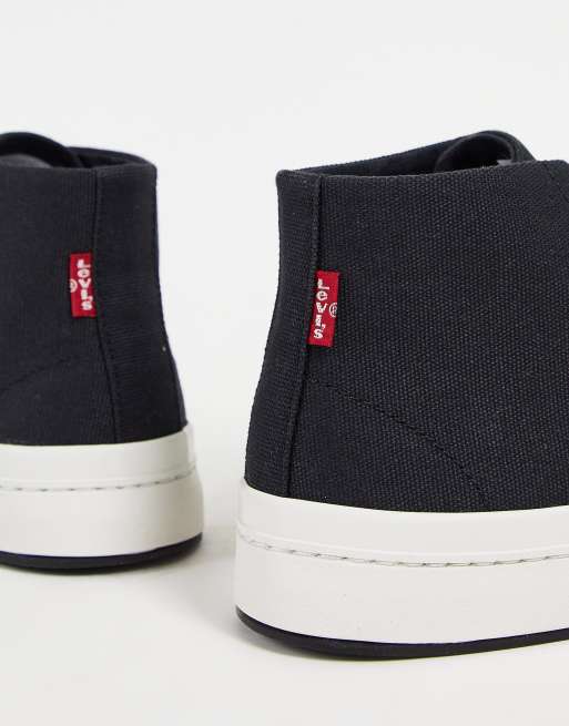 Levi s Chaussures montantes en toile avec tiquette logo Noir