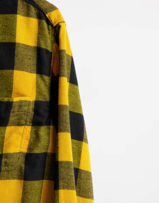 Levis yellow shop check shirt