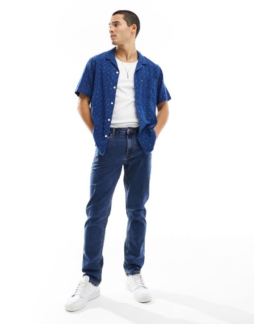 Levi's - Chemise à motif avec col à revers - Bleu marine