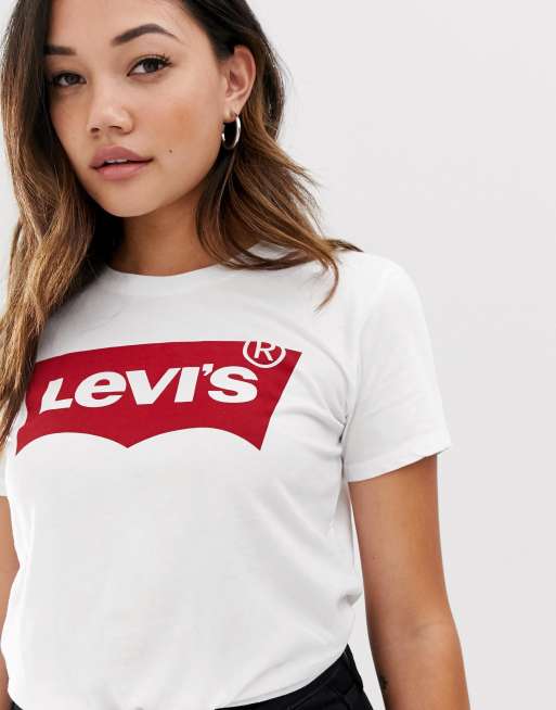 Levi's - Chemise avec logo - Blanc et rouge, 3 de 4