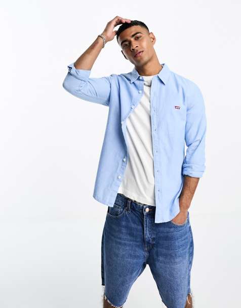 Levi's - Chemise Oxford ajustée avec petit logo - Bleu - view 1