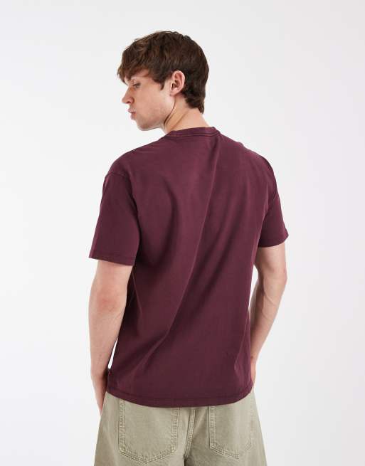Levi's chest logo t-shirt in burgundy, 5 of 5