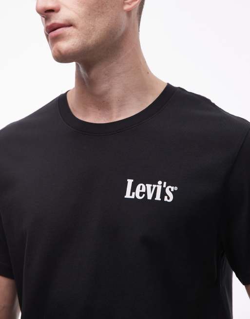 Levi's chillin' hotdog back print graphic t-shirt in black, 5 of 5