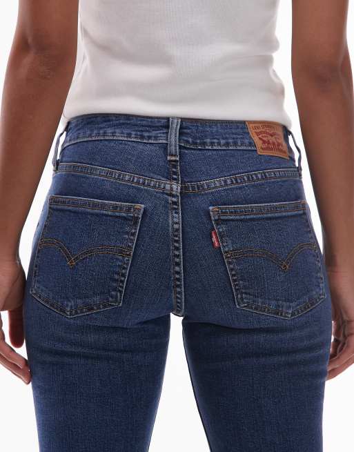 Levi's – Ciemnoniebieskie jeansy bootcut z bardzo niskim stanem , 4 z 5