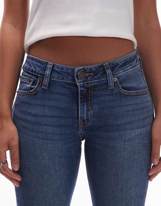 Levi's – Ciemnoniebieskie jeansy bootcut z bardzo niskim stanem , 5 z 5