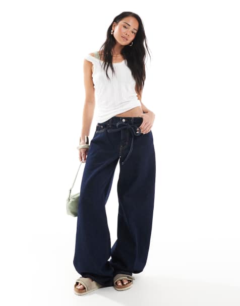 Levi's – Ciemnoniebieskie luźne jeansy XL o prostym kroju - view 1