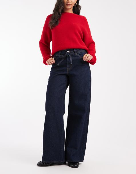 Levi's XL straight loose jeans in dark blue 